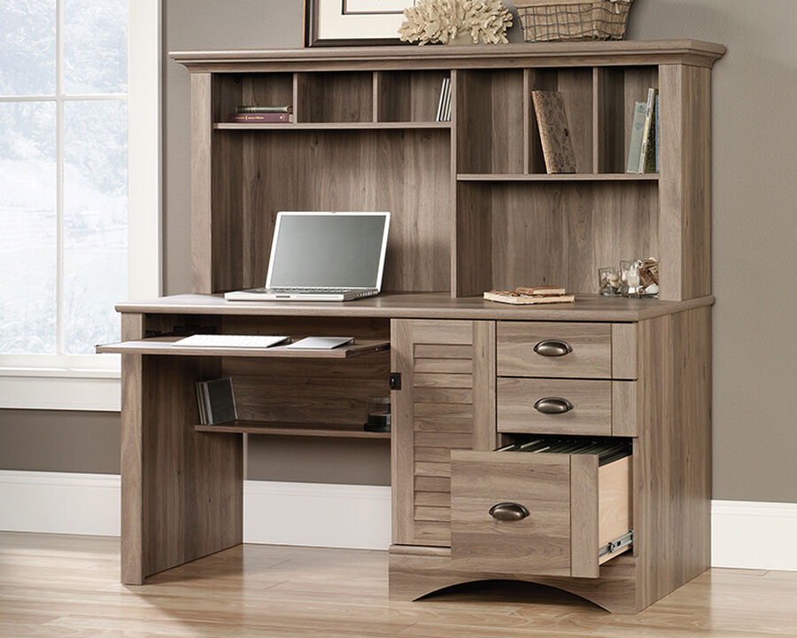 Harbor View Computer Desk with Hutch