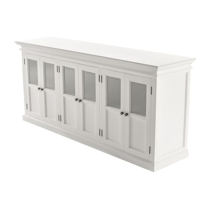 Belen Kox Classic White Glass Door Buffet, Belen Kox