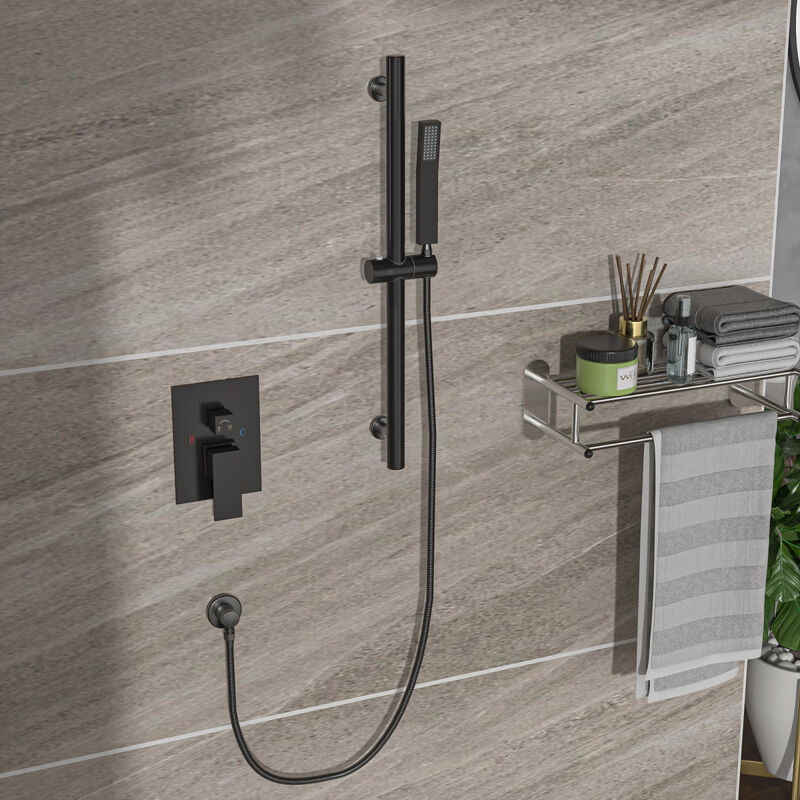 Oil Rubbed Bronze Rain Shower System with Adjustable Slide Bar