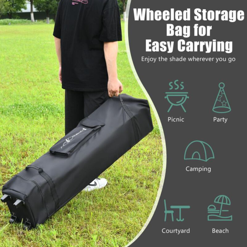 Hivvago 13 Feet x 13 Feet Pop Up Canopy Tent Instant Outdoor Folding Canopy Shelter