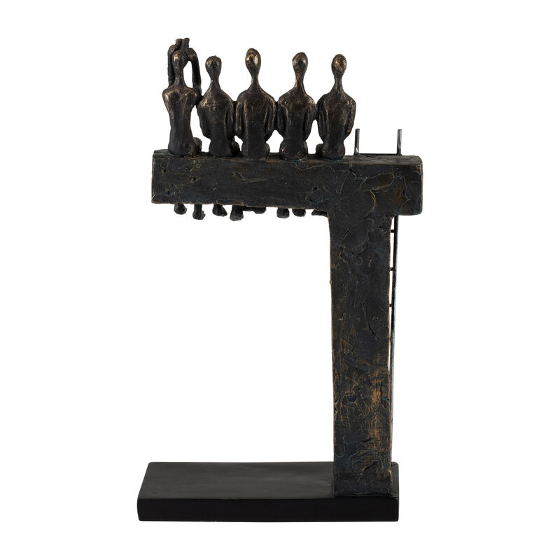 15" People on Ledge, Bronze
