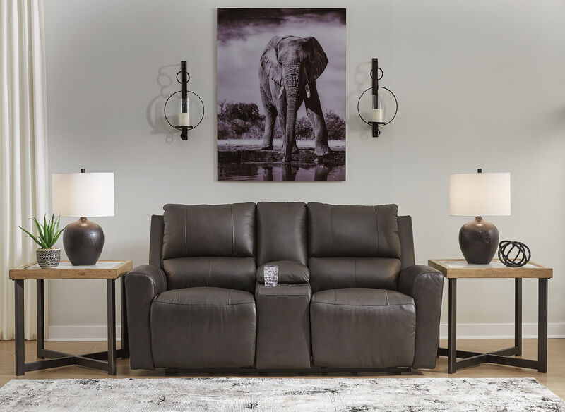 Boxmere Power Recline Loveseat W/Console