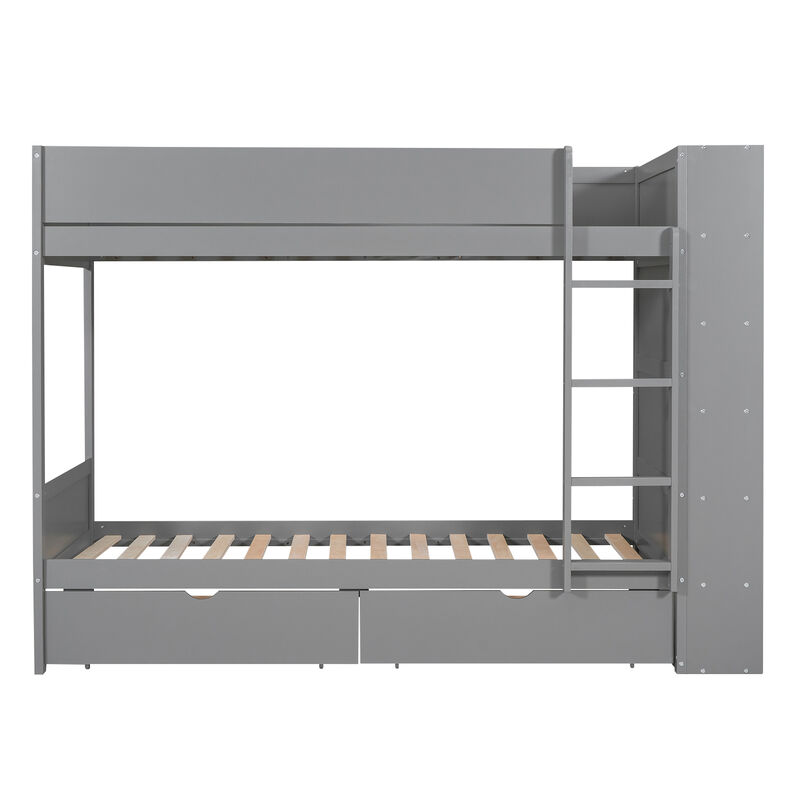 Merax Storage Bunk Bed With 2 Drawers