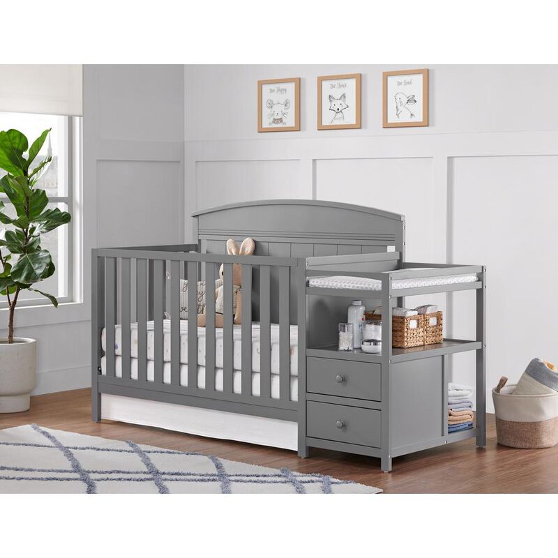Oxford Baby Pearson Crib And Changer Combo Dove Gray