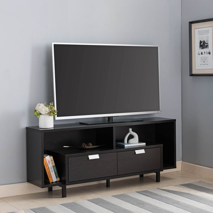 Red Cocoa 60"W U-Shaped Legs TV Stand with 2 Drawers