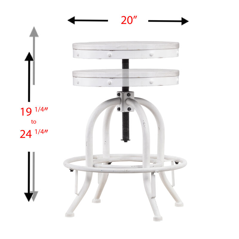 Industrial Adjustable Height Swiveling Stool
