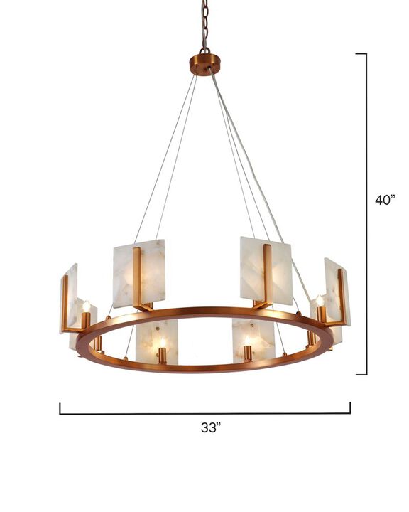 Halo Alabaster 8 Light Chandelier