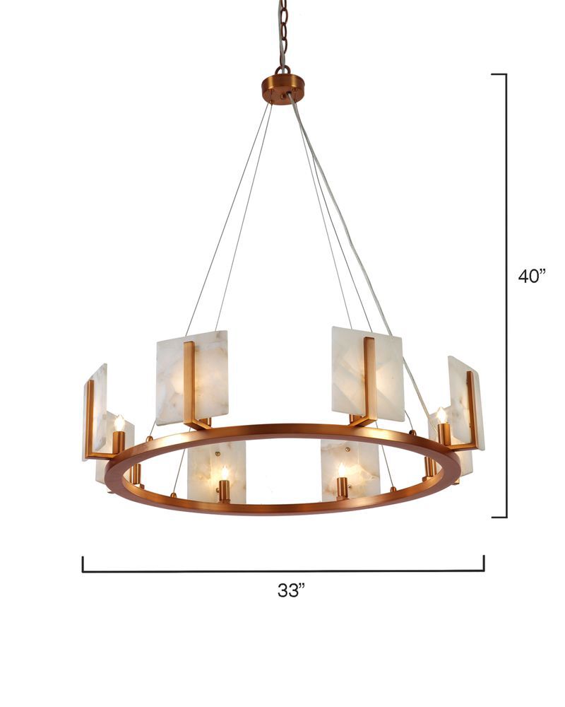 Halo Alabaster 8 Light Chandelier