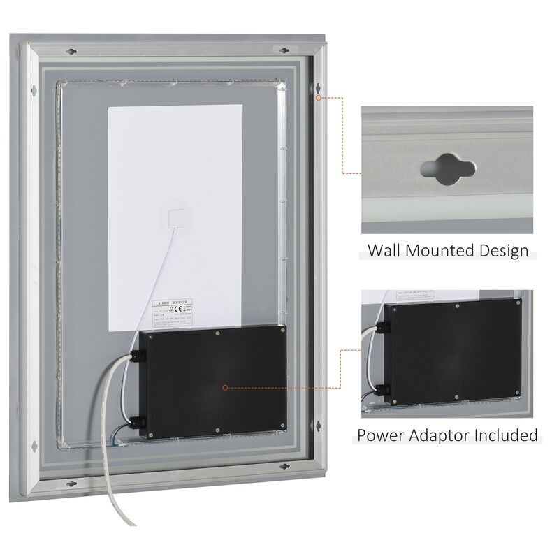Modern Bathroom Mirror: 32x24 LED Lighted Smart Touch Vanity Mirror