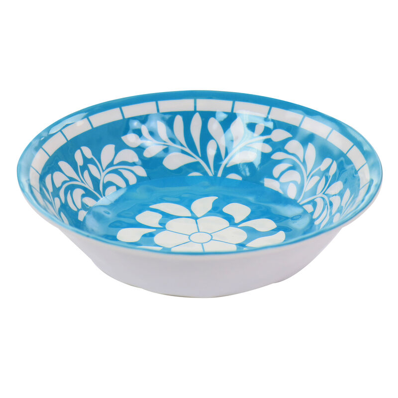 Elama Telly 12 Piece Melamine Dinnerware Set in Teal