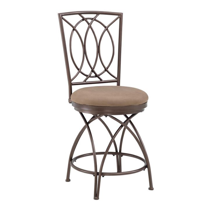 Powell Big and Tall Metal Crossed Legs Counter Stool
