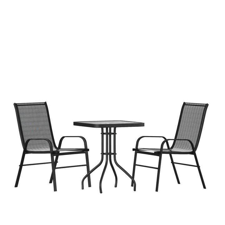 23.5" Round Gray Patio Set