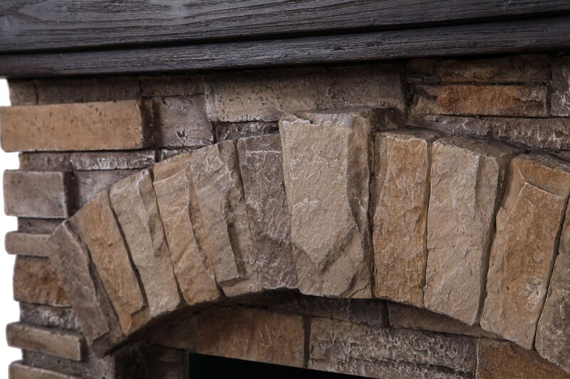 FESTIVO 36" Faux Stone Freestanding Electric Fireplace w/ Remote Control