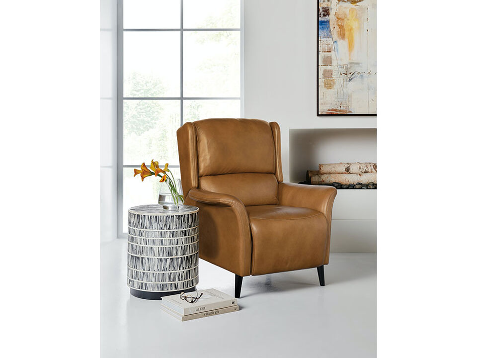 Deacon Leather Power Recliner in Camel