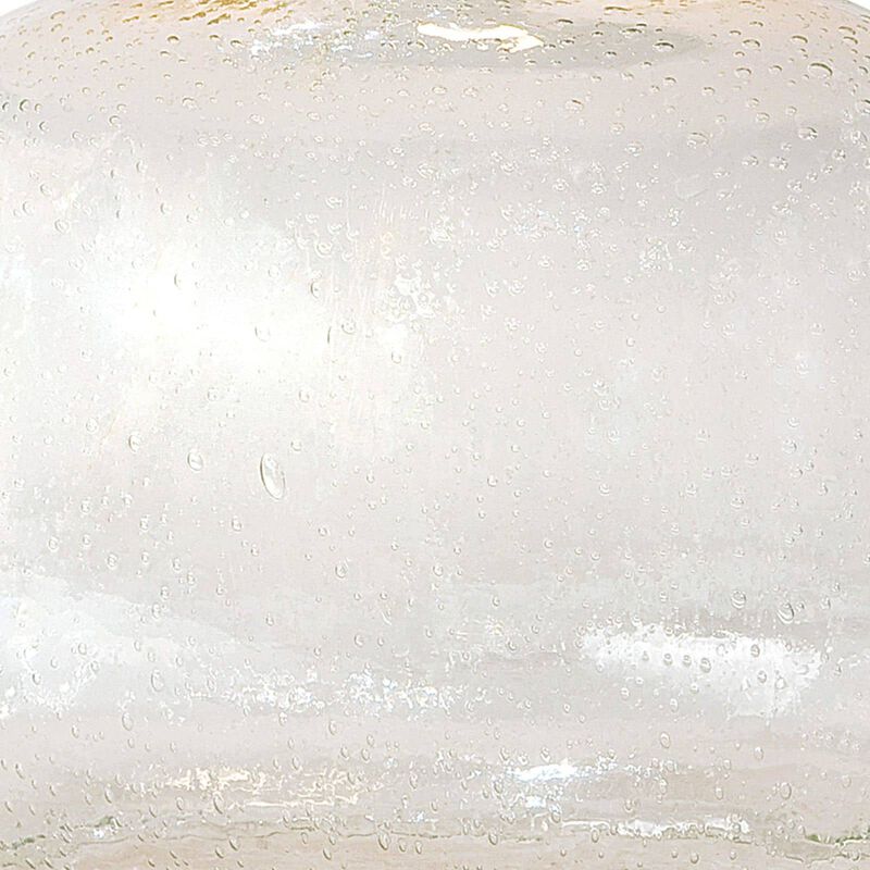 Seeded Oval Glass Table Lamp