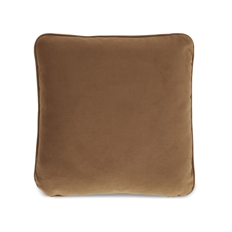 Wali Pillow Set of 4, 20 Inch Square, Feather Fill, Velvety Honey Yellow -