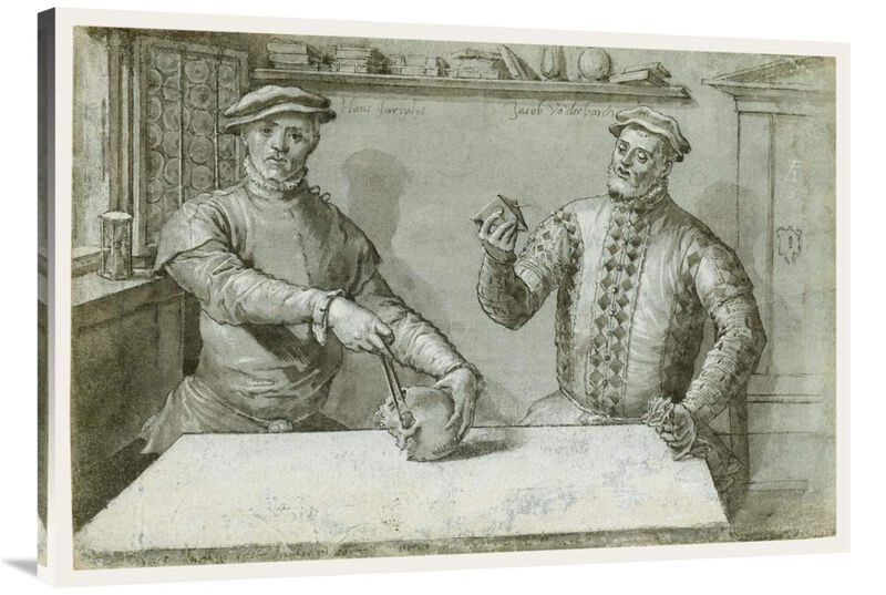A Double Portrait of Hans Furraht and Jacob von der Burch-Canvas Art-40x28