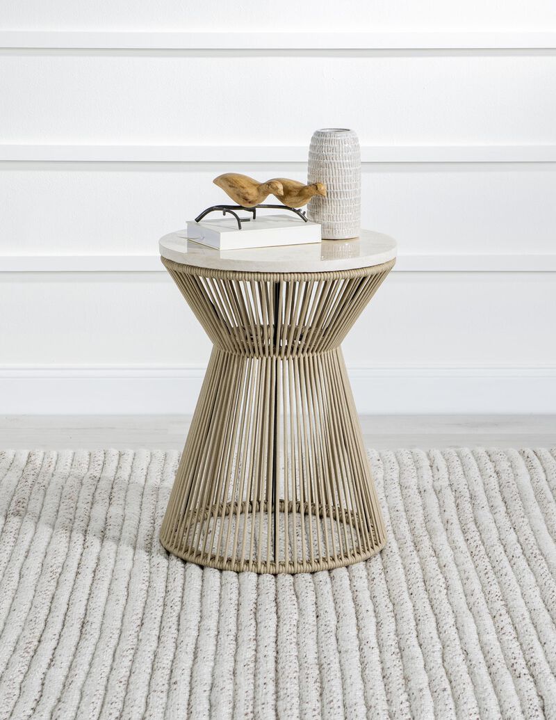 Biscayne Round Rope End Table