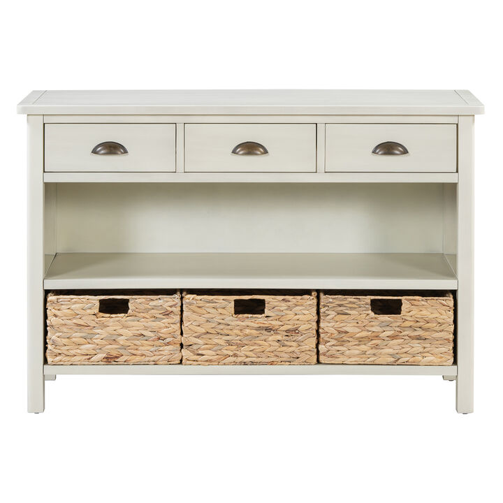 Merax Vintage Console Table with Drawers