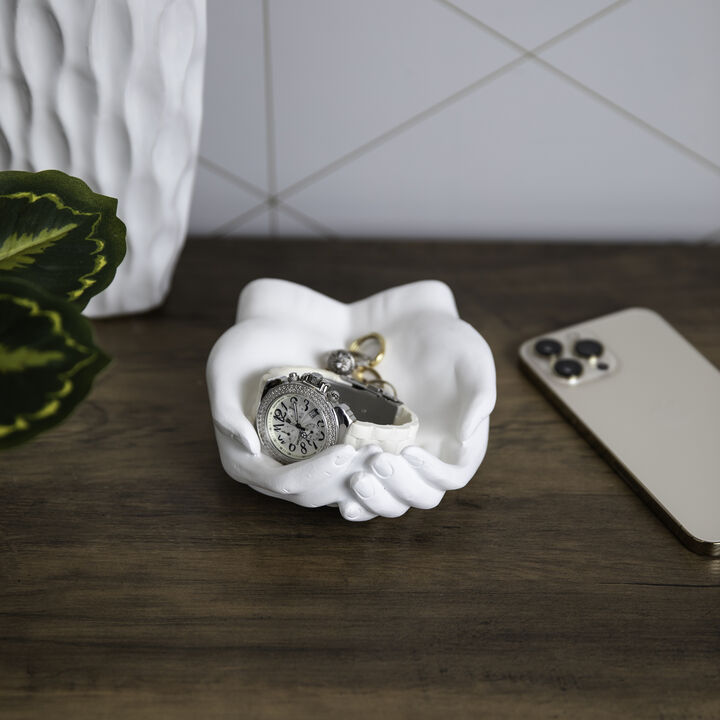 Handle with Care "Hands" Holder for Keys, Coins, or Candles