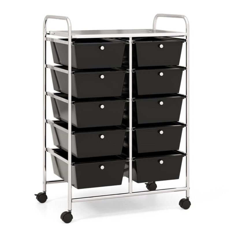 Hivvago 10-Drawer Rolling Storage Cart
