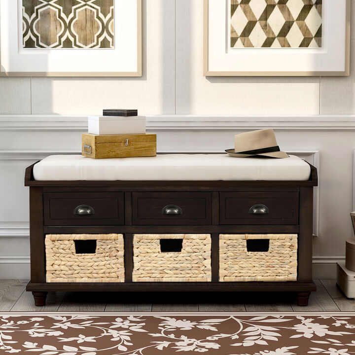 Merax Rustic Storage Bench