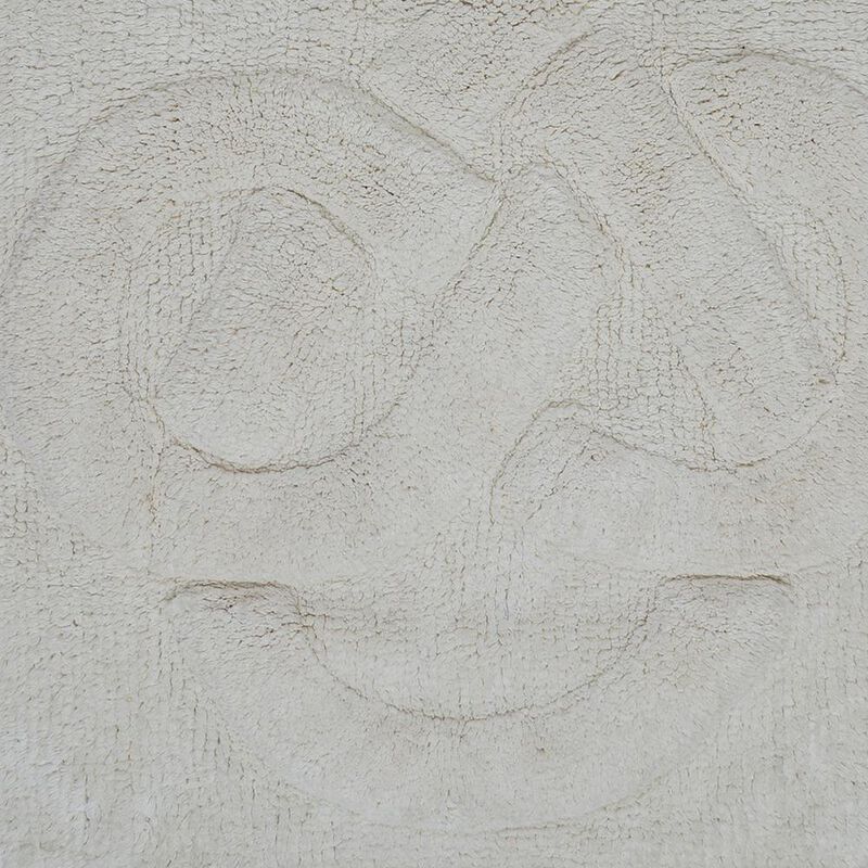 Knightsbridge Tuft Twisted 220 GSF Non Skid Back Bath Rug 21 x 34 - Ivory