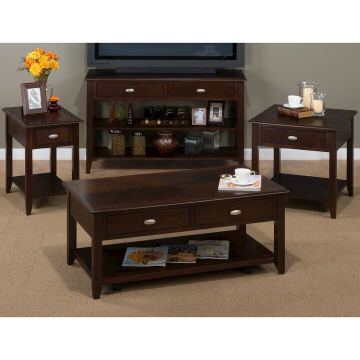 Jofran Merlot Warm Contemporary 44 Coffee Table