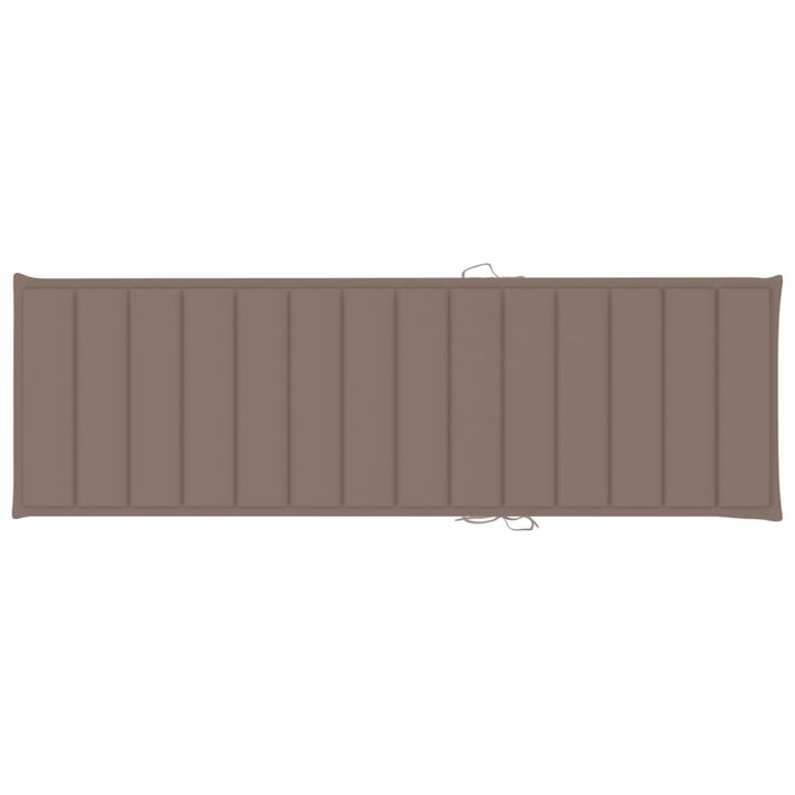 vidaXL Sun Lounger Cushion Taupe 78.7"x27.6"x1.6" Fabric