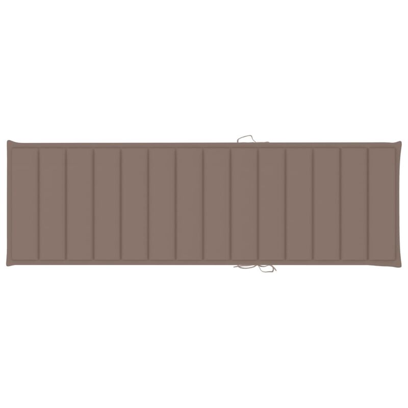 vidaXL Sun Lounger Cushion Taupe 78.7"x27.6"x1.6" Fabric