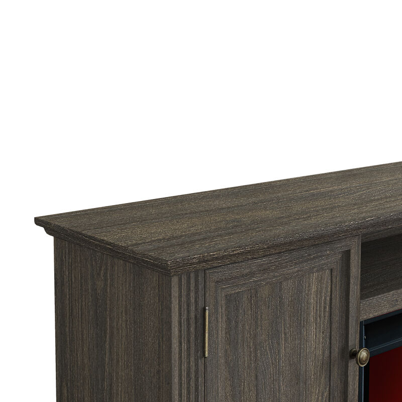 FESTIVO Farmhouse 72" TV Stand with Fireplace - Accommodates up to 75" TV