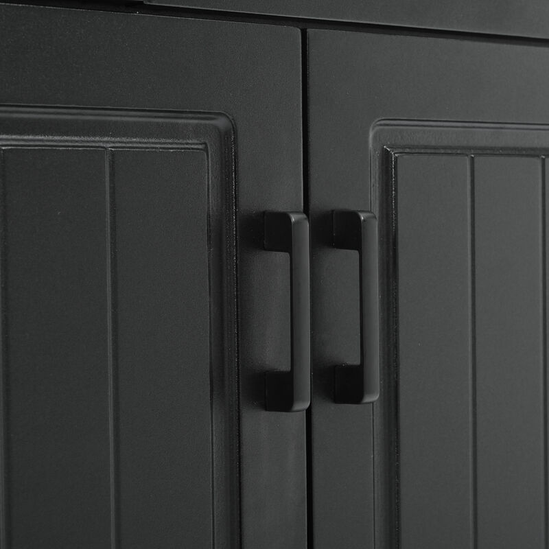 Merax 4-Door Shoe Cabinet with Coat Rack