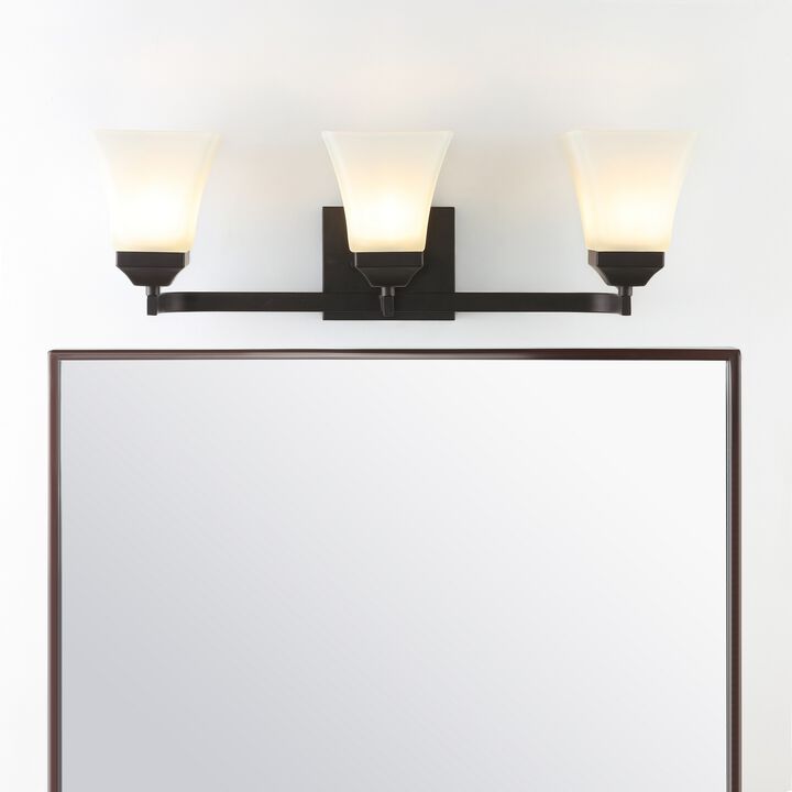 Staunton Iron/Glass Modern Cottage LED Vanity Light
