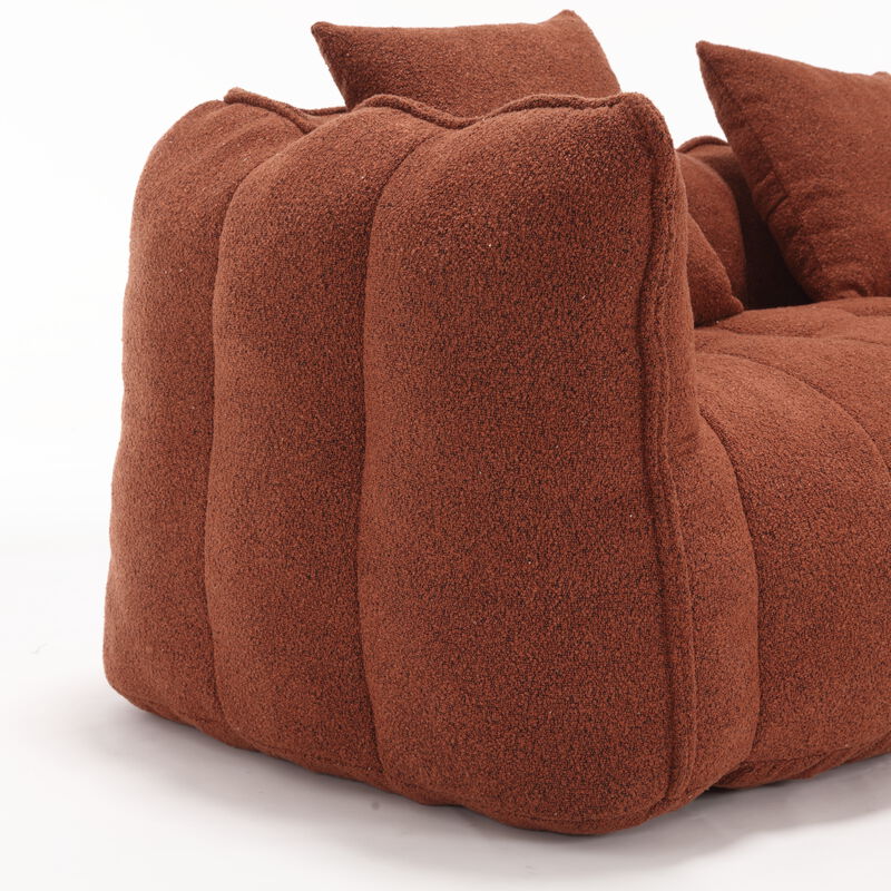 Merax Chenille Lazy Bean Bag Loveseat for Living Room