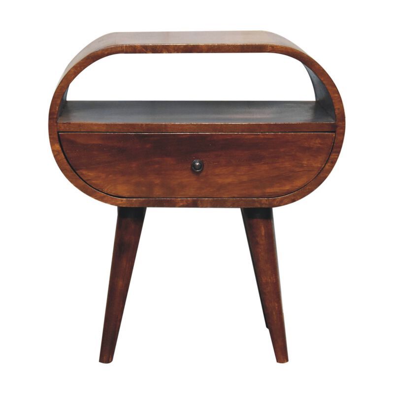Artisan Furniture Large Chestnut Circular Open Bedside