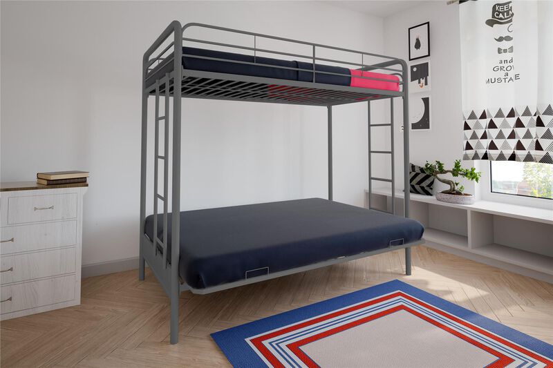 Atwater Living Metal Twin Over Futon Bunk Bed