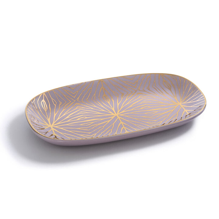 Talianna Lily Pad Catchall Tray, Lilac & Gold