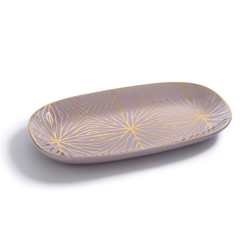 Talianna Lily Pad Catchall Tray, Lilac & Gold