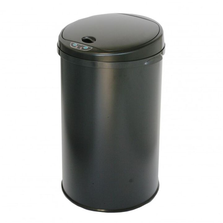 iTouchless 8 Gallon Black Sensor Trash Can