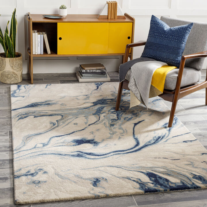 Kavita KVT-2312 2' x 3' Blue Rug
