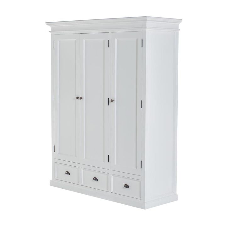 Belen Kox Classic White 3-Door Wardrobe, Belen Kox
