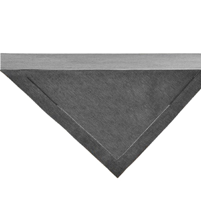 Solino Home 100% Pure Linen Table Throw 52 x 52 Inch | Milan for Thanksgiving, Christmas