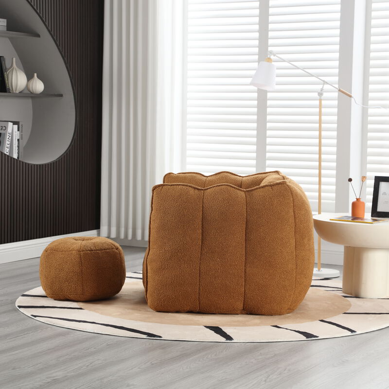 Merax Bean Bag Accent Sofa Chair with Footstool