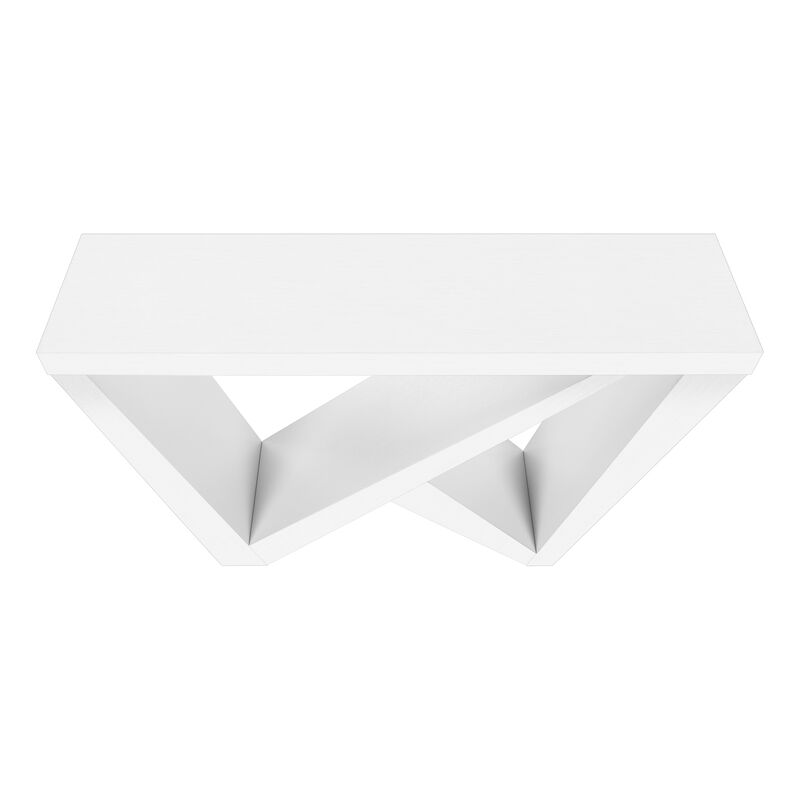 Monarch Specialties I 2429 Accent Table, Console, Entryway, Narrow, Sofa, Living Room, Bedroom, Laminate, White, Contemporary, Modern