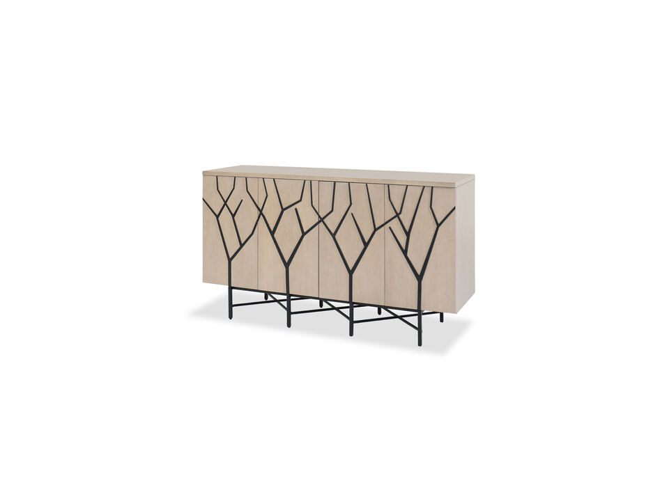 Melange Branched Four Door Entertainment Credenza