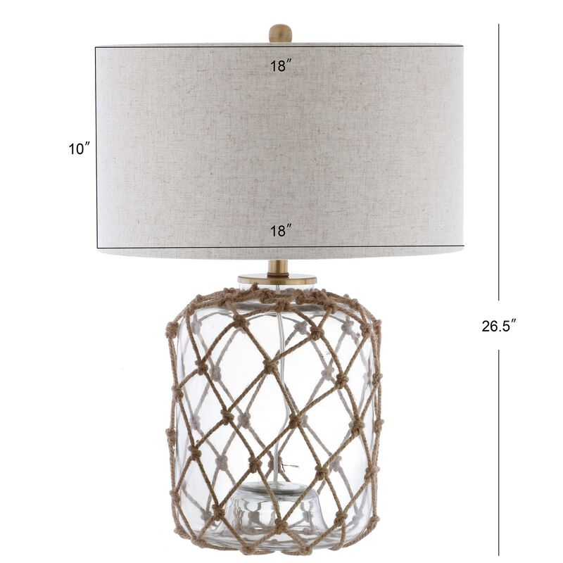 Mer Glass and Rope LED Table Lamp