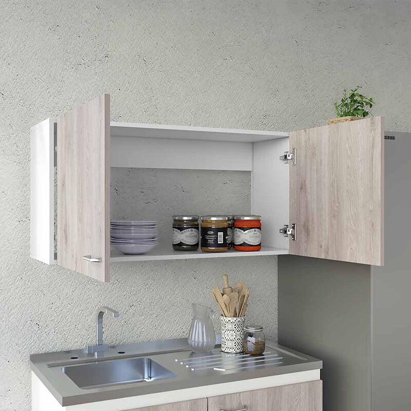 Wall Cabinet Toran, Kitchen, White / Light Gray