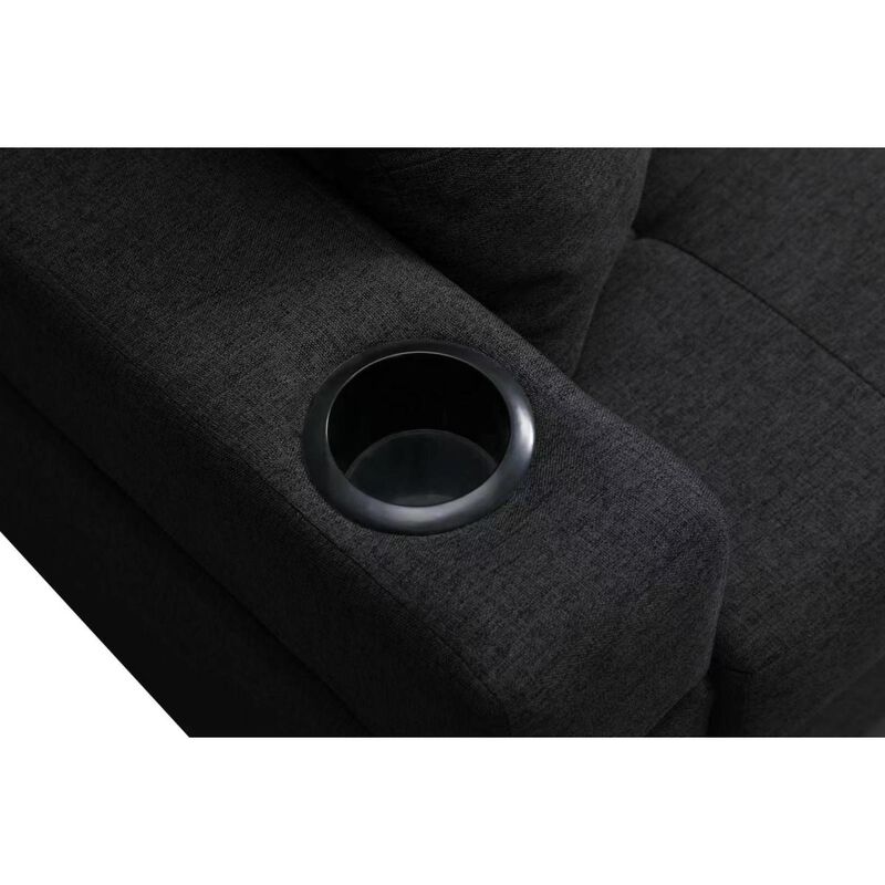 Mega Right Sectional Sofa With Footrest, Convertible Corner Sofa With Armrest Storage, Living Room