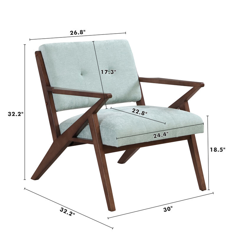 Merax Mid-Century Modern Accent Chair with Plush Cushions