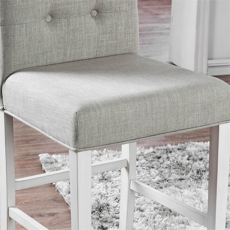 Antique White Wood Counter Height Chairs